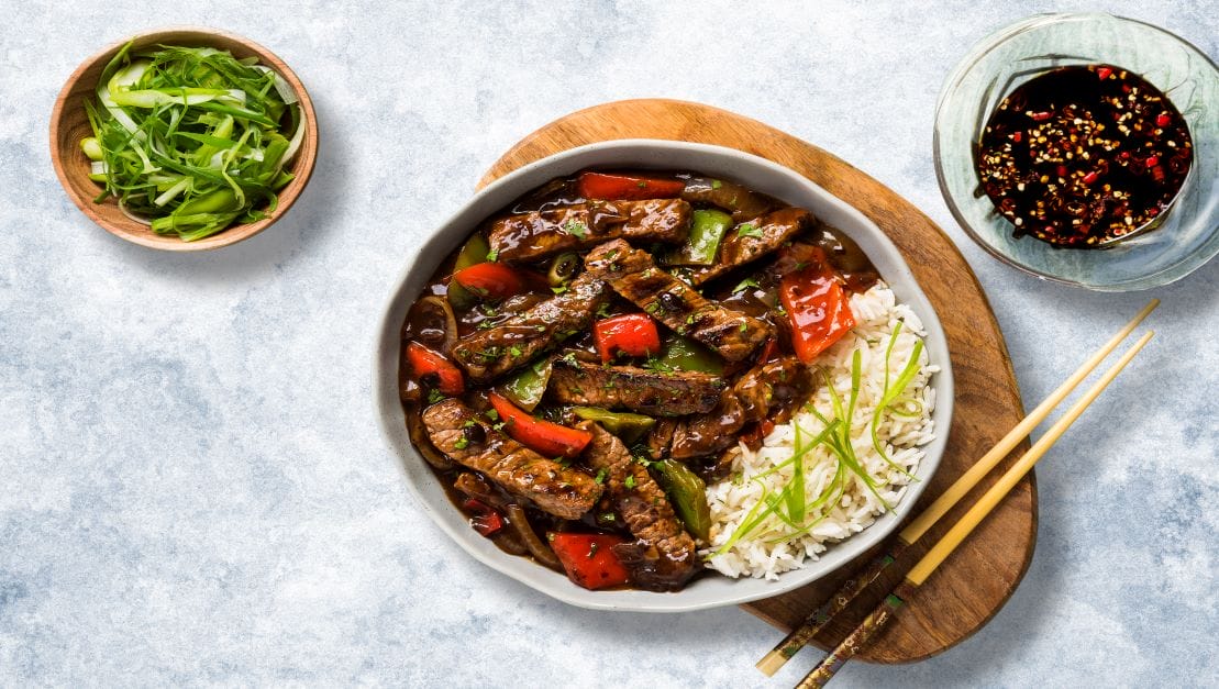 Beef in Black Bean Sauce