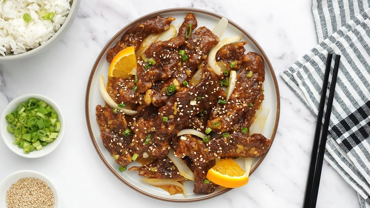 Crispy Beef in an Orange Sauce