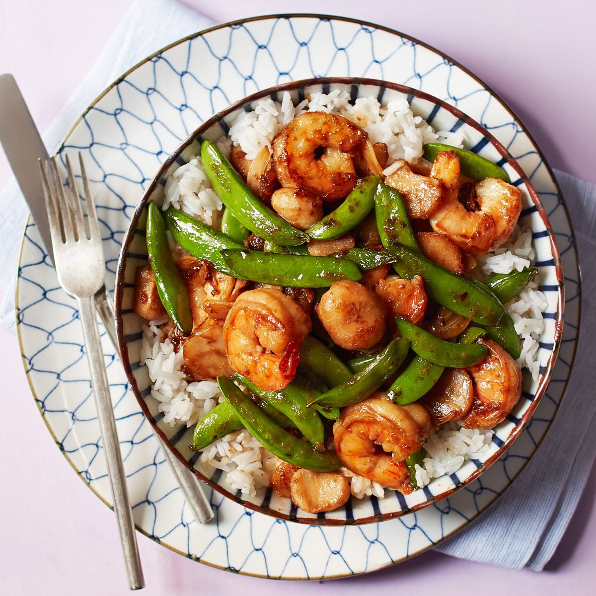 Stir-fried Shrimp with Snow Peas