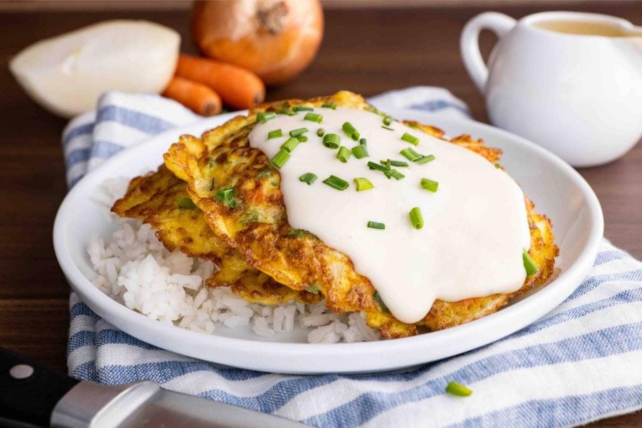 Vegetarian Egg Foo Yung