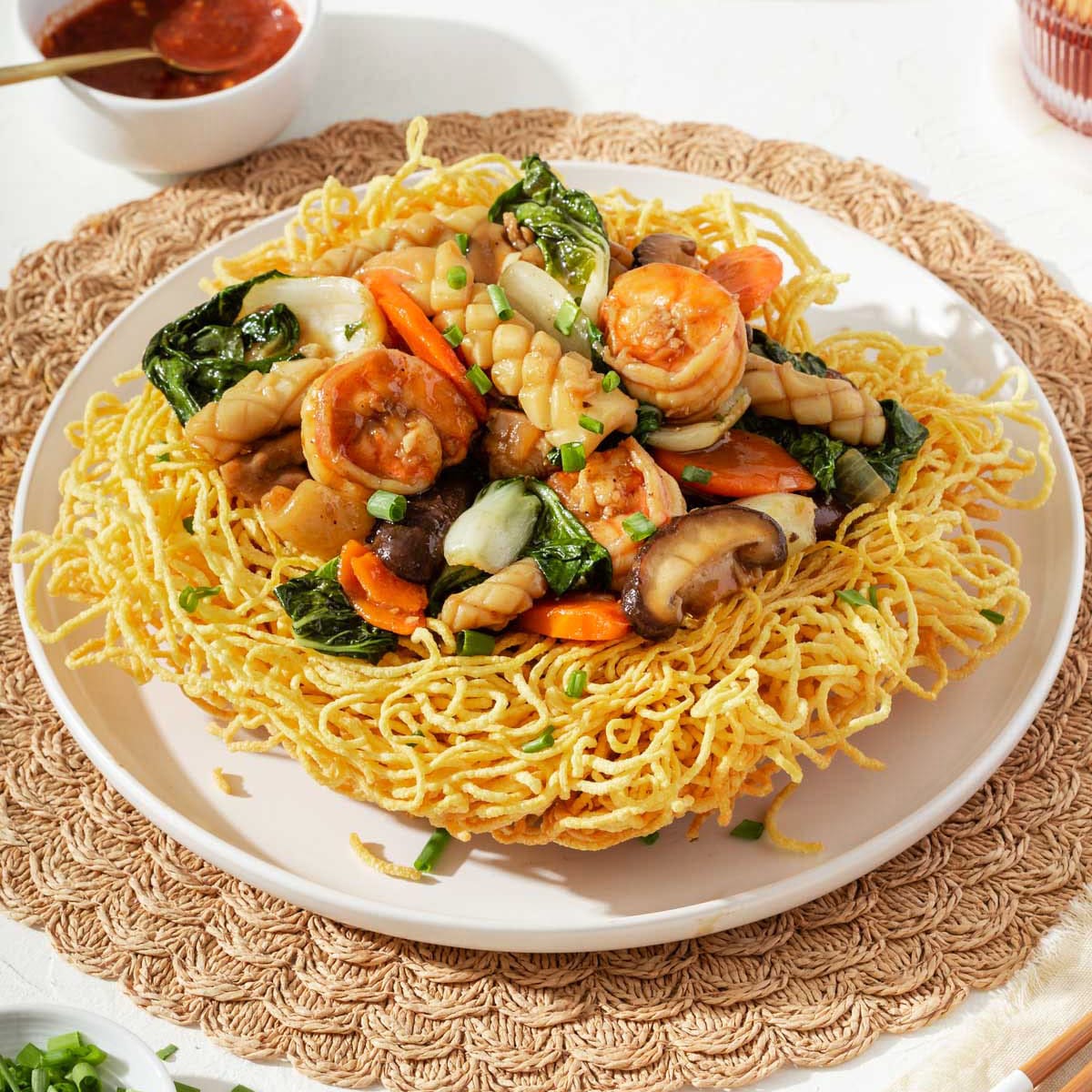 Pan Fried Noodle Seafood Delight