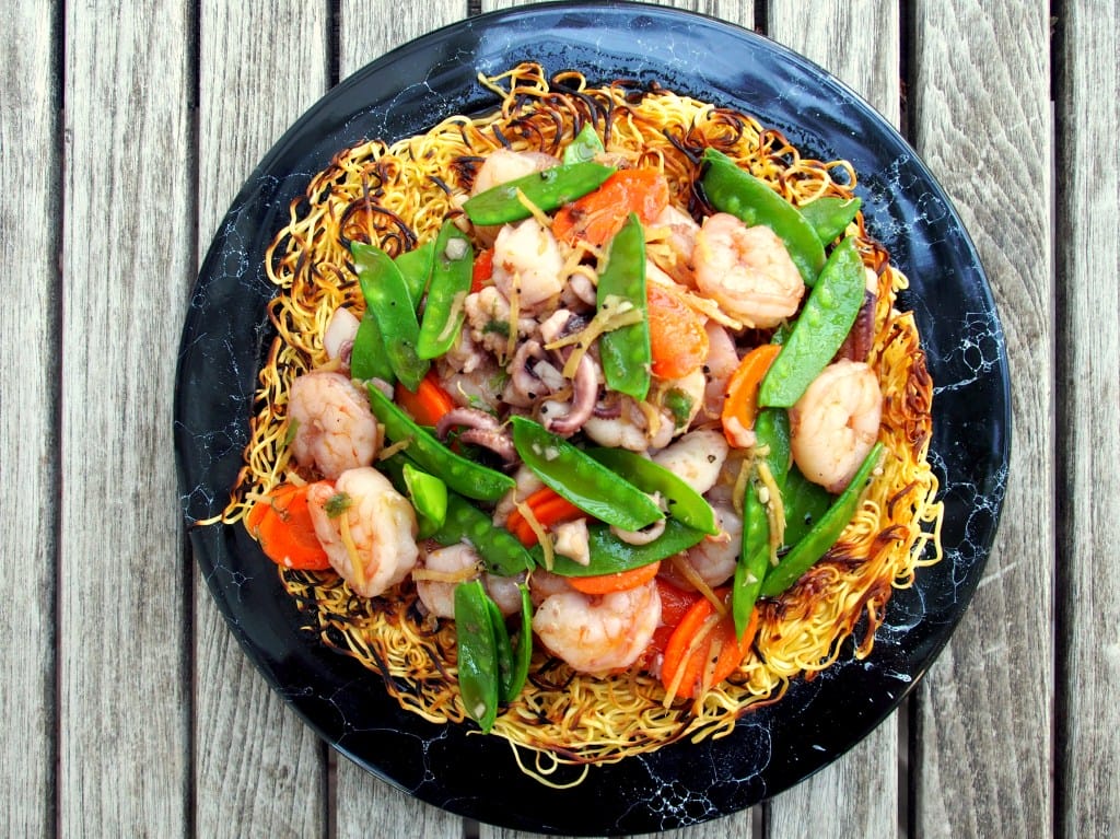 Pan Fried Noodle Seafood Delight