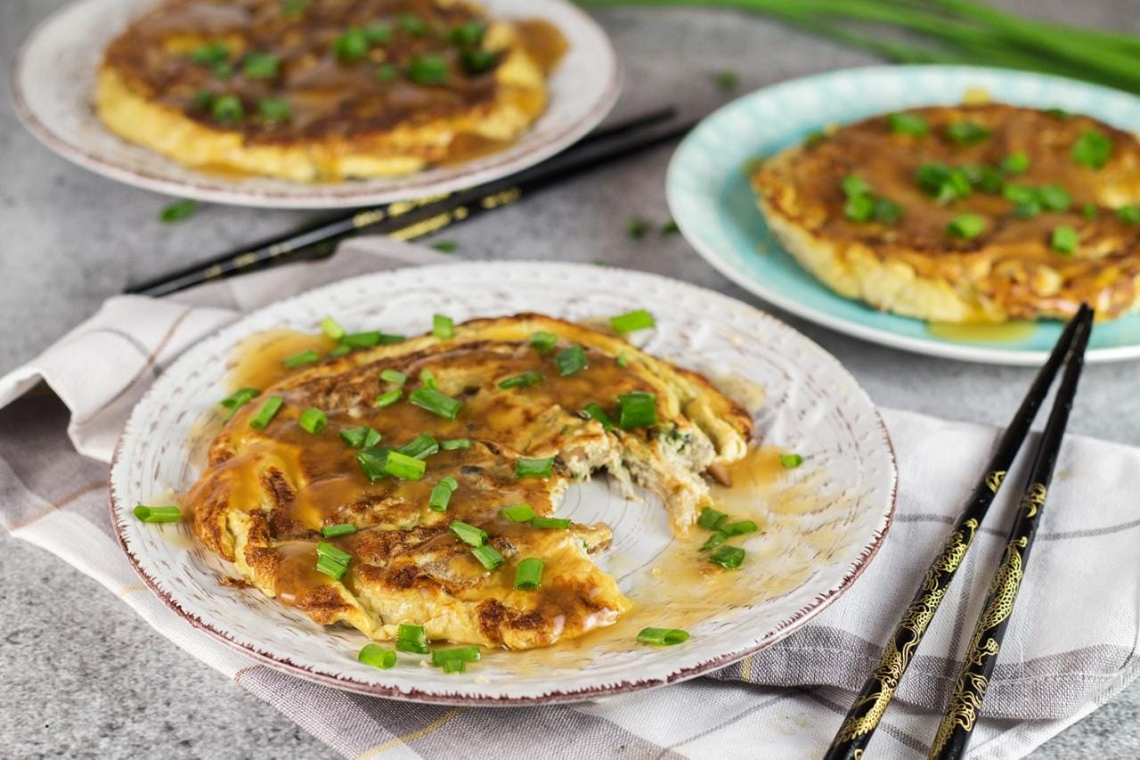 Vegetarian Egg Foo Yung